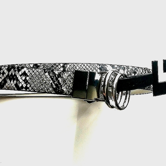 INC Reversible Snake Print Belt - Picture 1 of 8